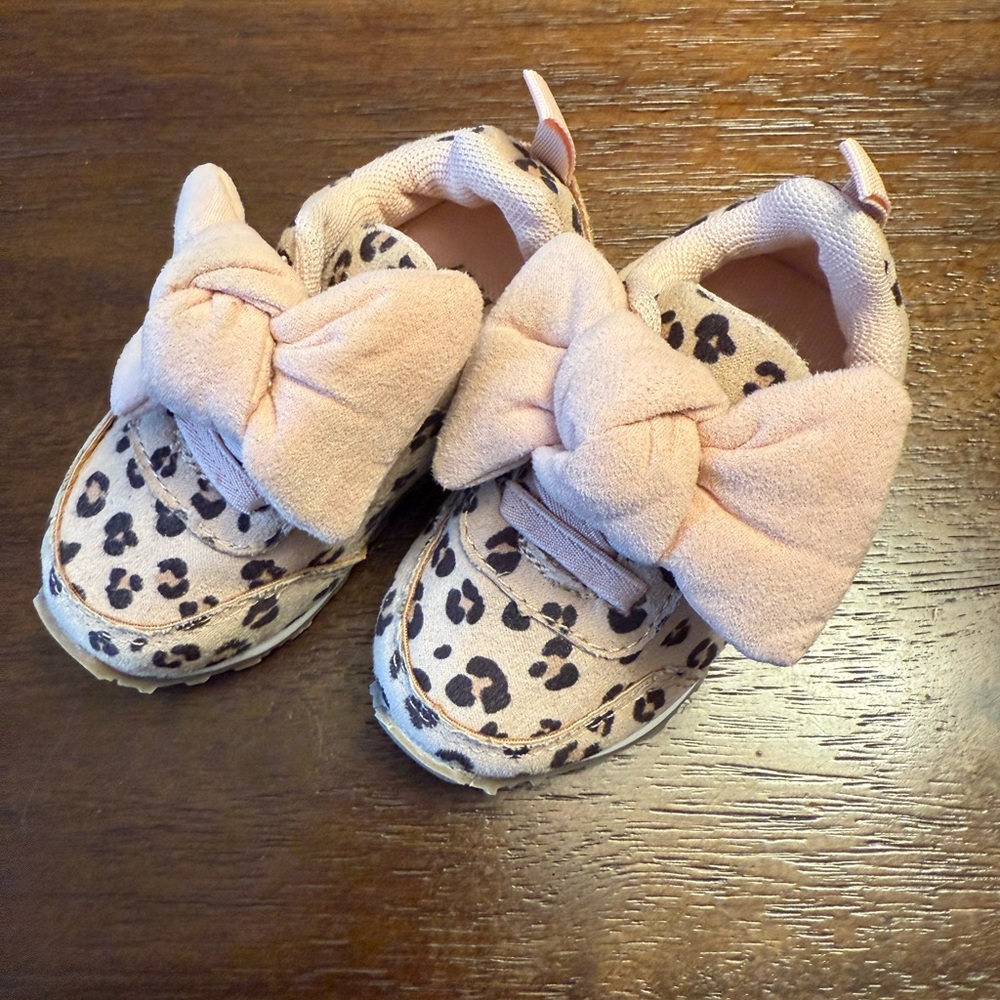 H&M Pink and Brown Sneakers with Animal Print